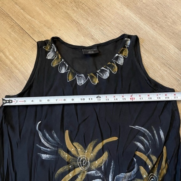 Ocean Breeze Black Cover Up Dress Free Size Semi Sheer - Picture 5 of 11